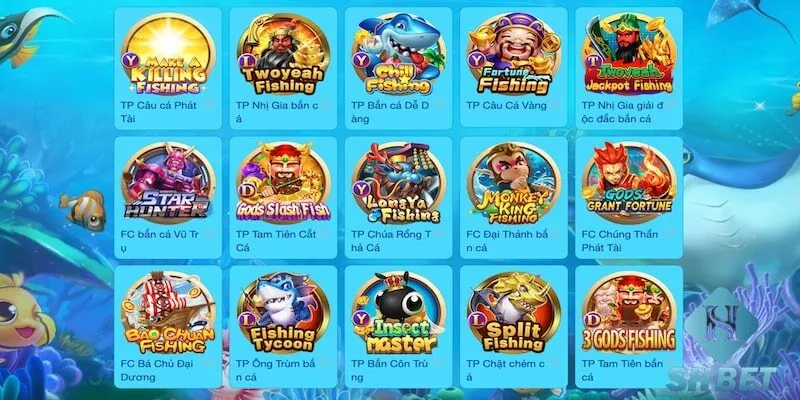 Danh sách game bắn cá siêu khủng tại SHBET