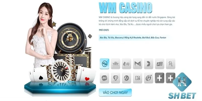 Nhiều sảnh casino hay tại SHBET